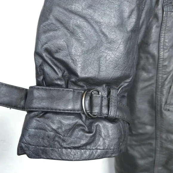 Vintage Super Goose Genuine Leather Duck Down Winter Coat sz M - Picture 3 of 11